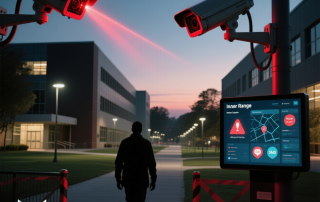 The cctv camera and other follows the intruder using integrated system