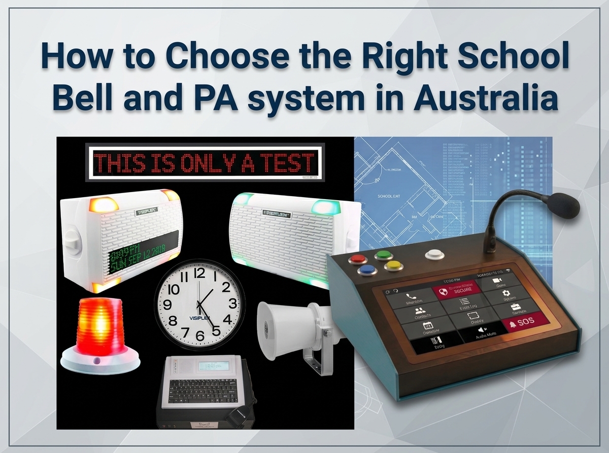 school bell and PA system Australia comparison diagram